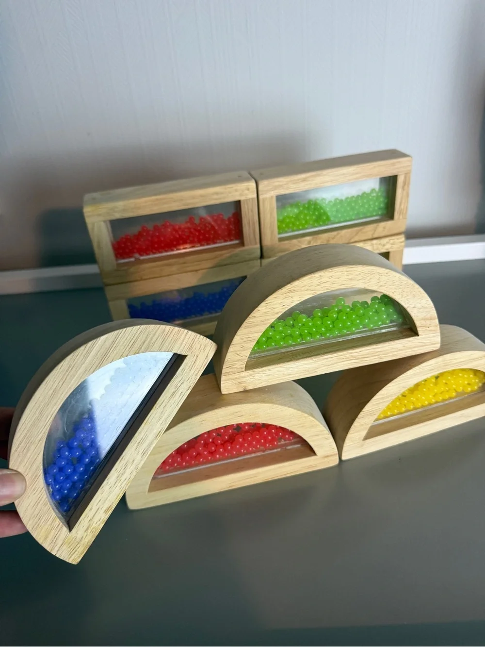 Wooden Sensory Bead Shakers - Multicolor